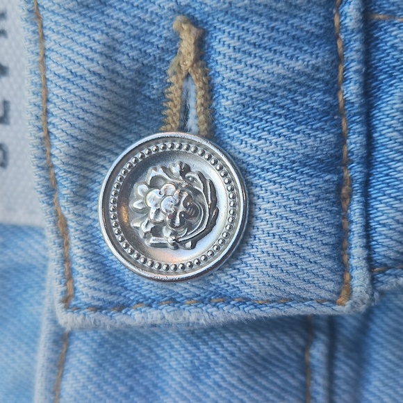 SLVRLAKE Grace Raw Hem High Waist Ankle Wide Leg Jeans 29 - Picture 9 of 12